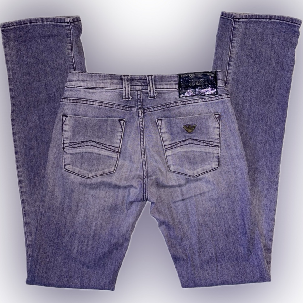 Armani Jeans Purple Straight Leg Jeans